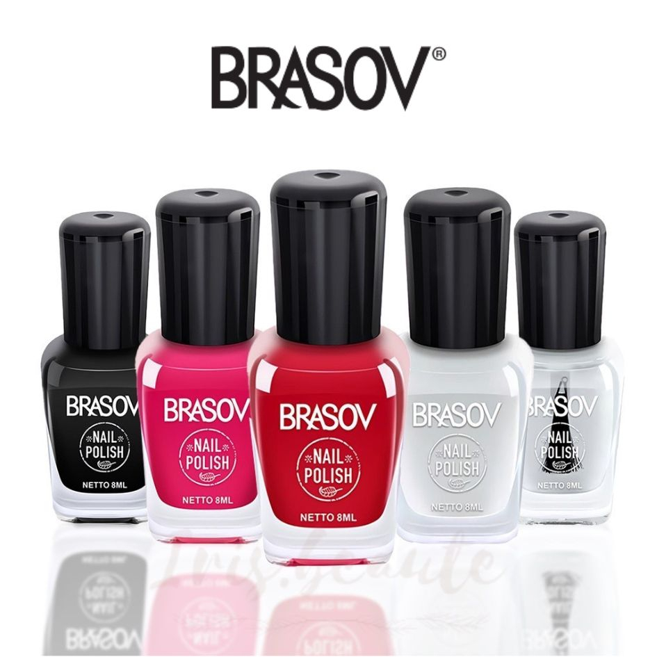 Brasov Nail Polish / Kutek Single Color Satuan / Cat Kuku 8ml Mix Varian