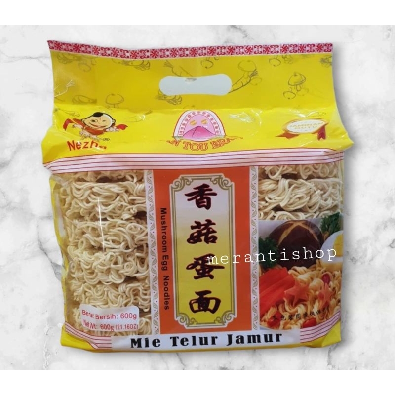 

Mie Telur Jamur Mushroom Egg Noodles 600g Ne Zha Xian Tou / Mie Instant