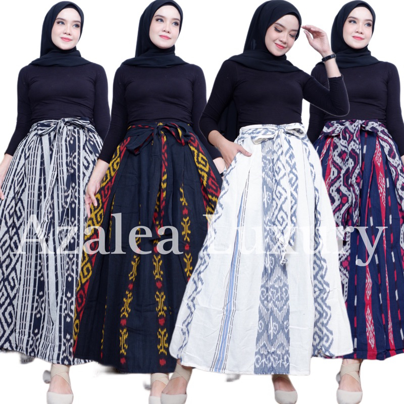 Rok Tenun Wanita Original Etnik Premium Rok Songket Wanita Rok Tenun Panjang Payung Rok Etnik Rok So