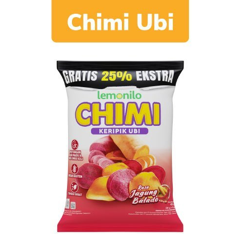 

lemonilo chimi keripik ubi jagung balado 45gr - chimi keripik ubi jagung balado