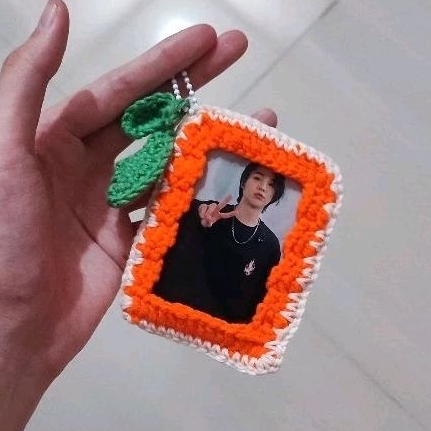 Photocard Holder Crochet Jeruk Orange Suga