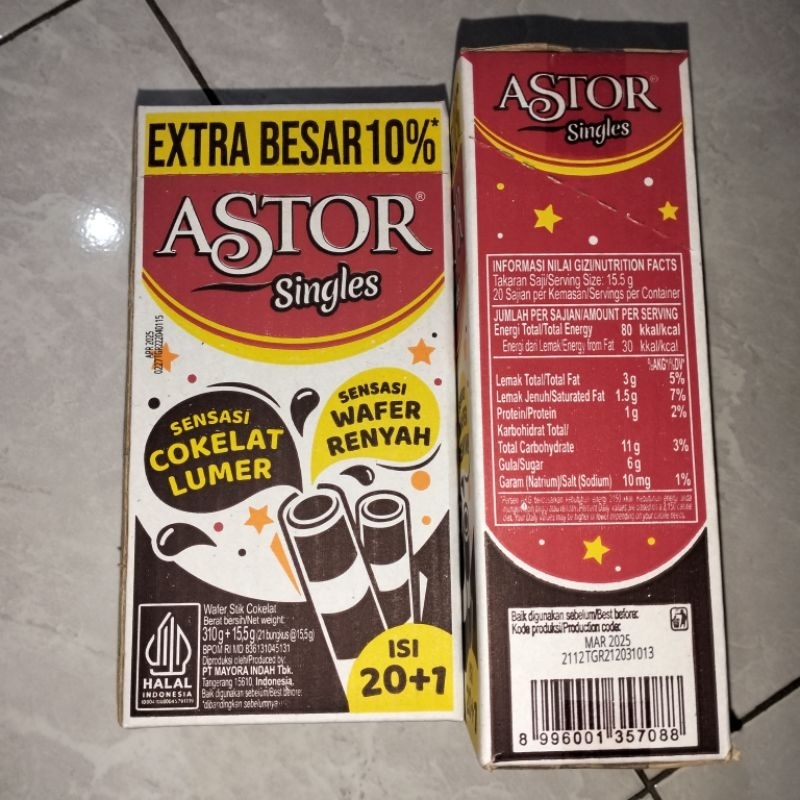 

Astor Singles Box isi 20+1pcs kemasan baru