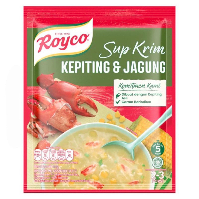 

{ RIJEK KEMASAN }Royco Sup Krim Kepiting & Jagung 44g