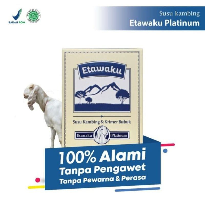 

ETAWAKU PLATINUM - Susu Kambing Etawa & Krimer Nabati Bubuk 200 gr / Susu Kualitas Premium Low Sugar Atasi Masalah Pernapasan / Asma / Kolesterol Tinggi