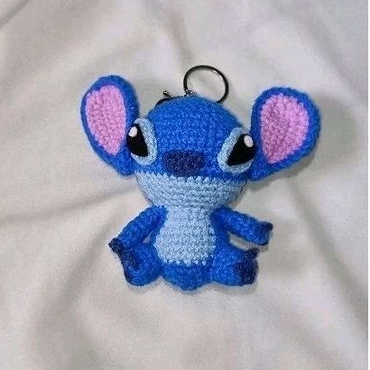 AMIGURUMI STITCH DISNEY/GANTUNGAN KUNCI DISNEY/GANTUNGAN KUNCI RAJUT STITCH/STITCH KEYCHAIN CROCHET/