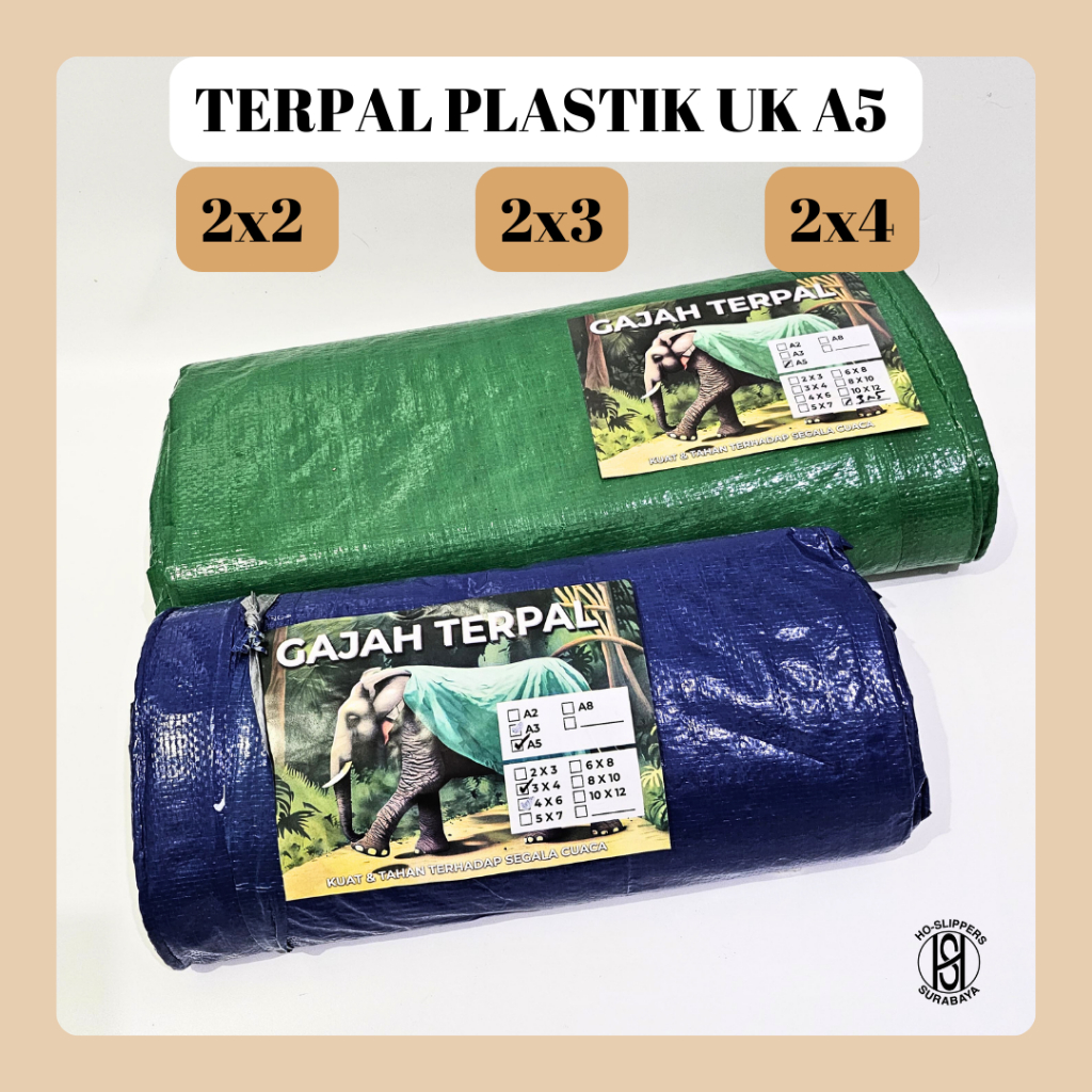 TERPAL PLASTIK A5 UK 2X2 2X3 2X4  / TERPAL PLASTIK / TERPAL A5
