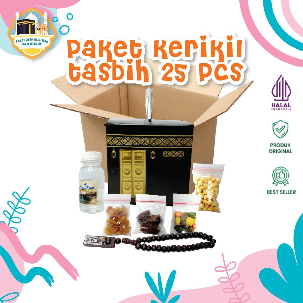 

Paket Oleh Oleh Haji dan Umroh + Coklat Kerikil + Tasbih Kayu Paket Per 25 pcs