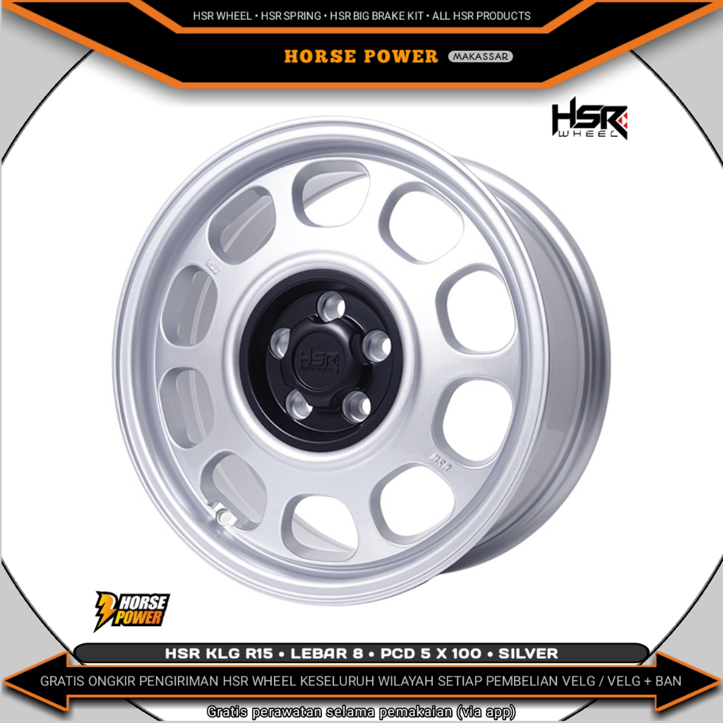 Velg R15 • Mobil 5 Baut Roda • Single Pcd 5 x 100 • Hsr Klg