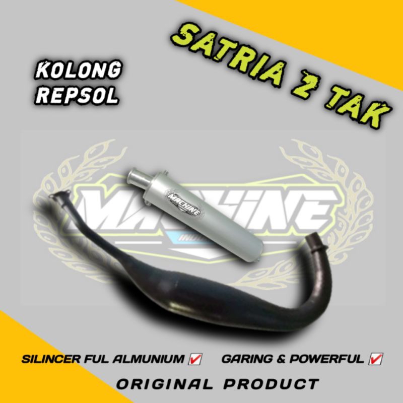 KNALPOT SATRIA 2 TAK HIU LUMBA ALMUNIUM LAS BLACK SERIES ORIGINAL MACHINE BUKAN NXL RTX