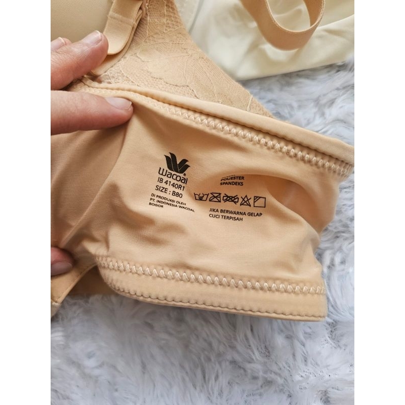 KLPB BRA WACOAL BASIC TANPA KAWAT FULL CUP BUSA TIPIS IB4140 IB4140R1 SIZE 32A 32B 34A 34B 34C 36A