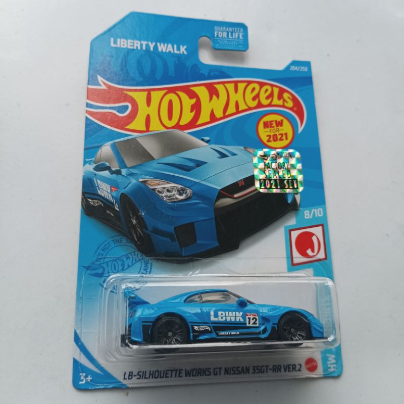Hot wheels lbwk biru gt nissan 35gt rr