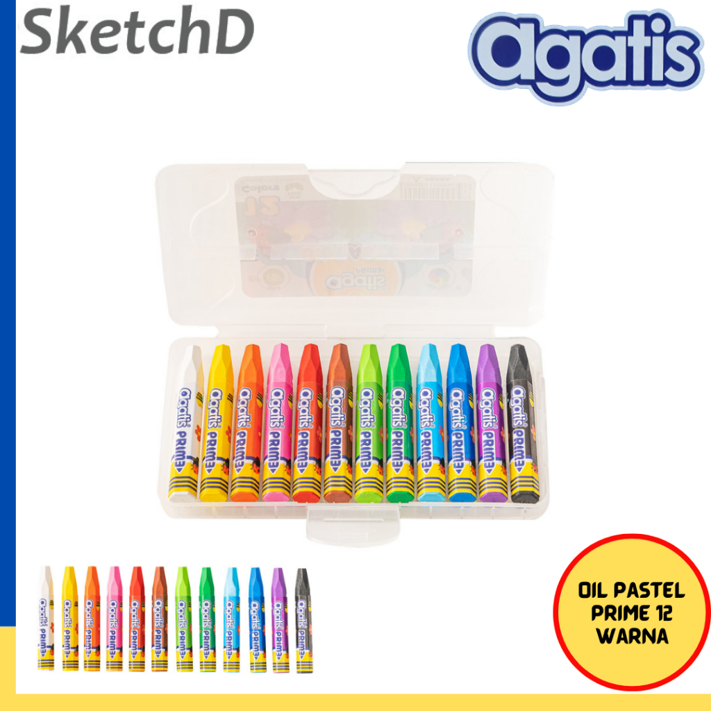 

Oil Pastel 12 Warna Agatis Prime Crayon minyak pewarna jumbo