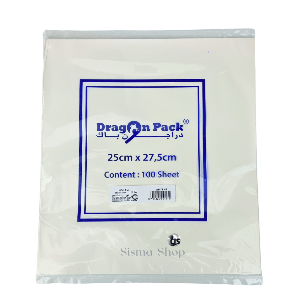 

Kertas Nasi Laminasi Putih Uk 25x27 cm - Anti Lengket