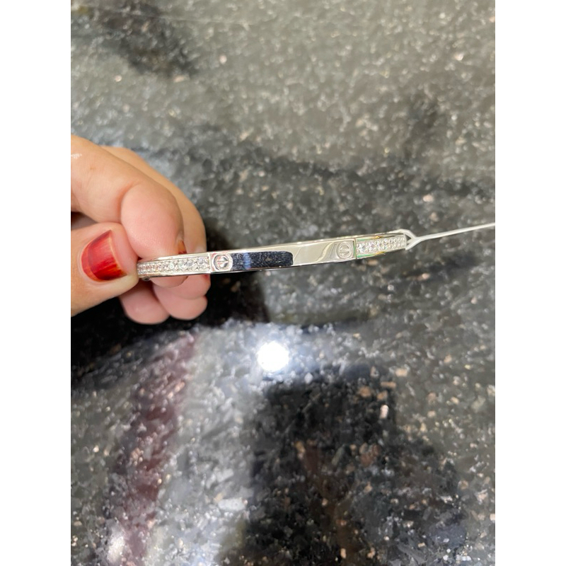 GELANG PUTIH BT AD MODEL - EMAS MUDA- KADAR 8k/375