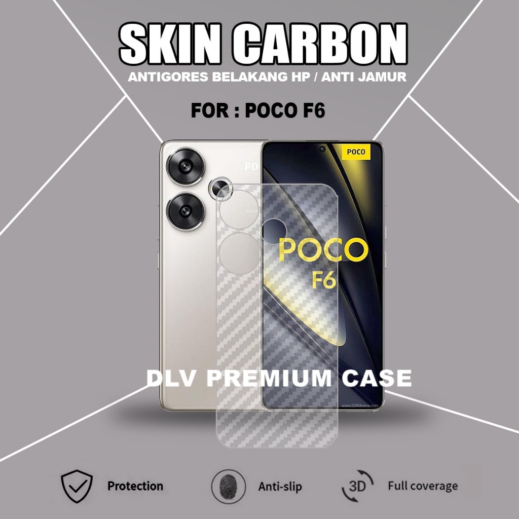 POCO F5 5G POCO F5 PRO  POCO F6 5G POCO F8 PRO POCO F8 ULTRA SKIN CARBON TRANSPARAN ANTIGORES BELAKA