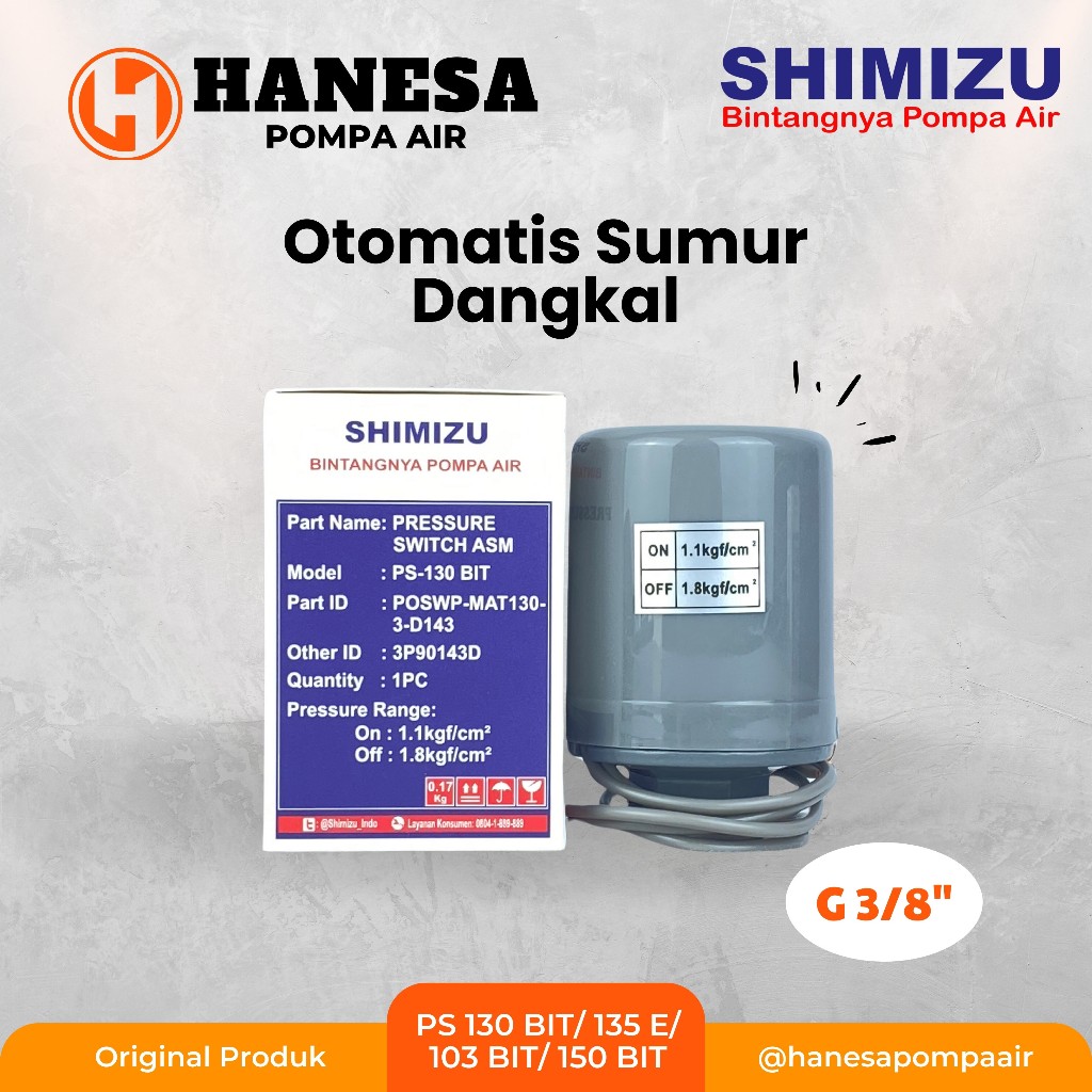 OTOMATIS SHIMIZU (PRESSURE SWITCH)