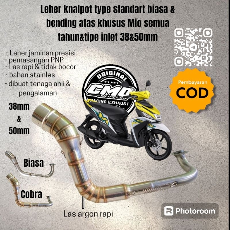 Leher knalpot mio m3 standart dan cobra inet 38mm dan 50mm pnp.