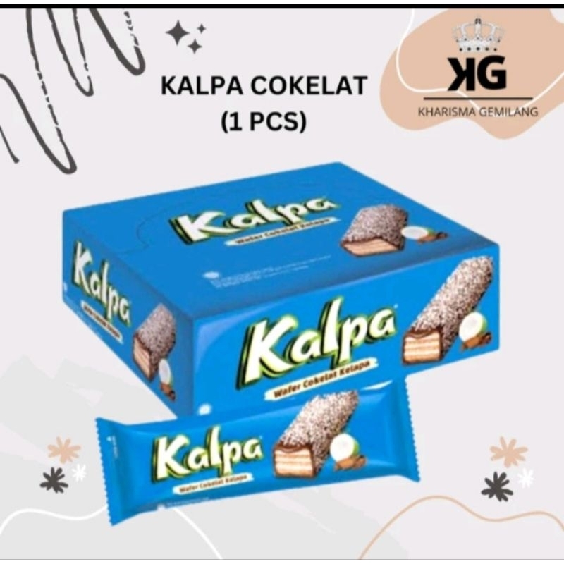 

KALPA 24gr 1 pcs wafer cokelat Biscuit Lapis COKELAT kelapa manis murah anak dewasa