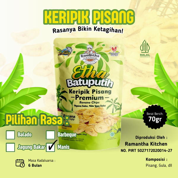 

KERIPIK PISANG VARIAN MANIS KHAS MANADO