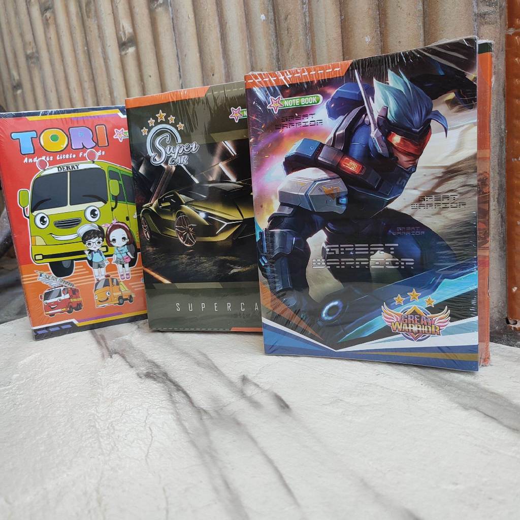 

buku tulis alfa 58 lembar 1 pak isi 10 buku motif cowo