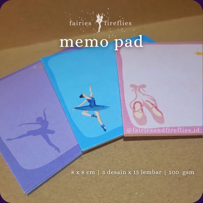 

MEMO PAD | memo notes ballet ballerina journaling