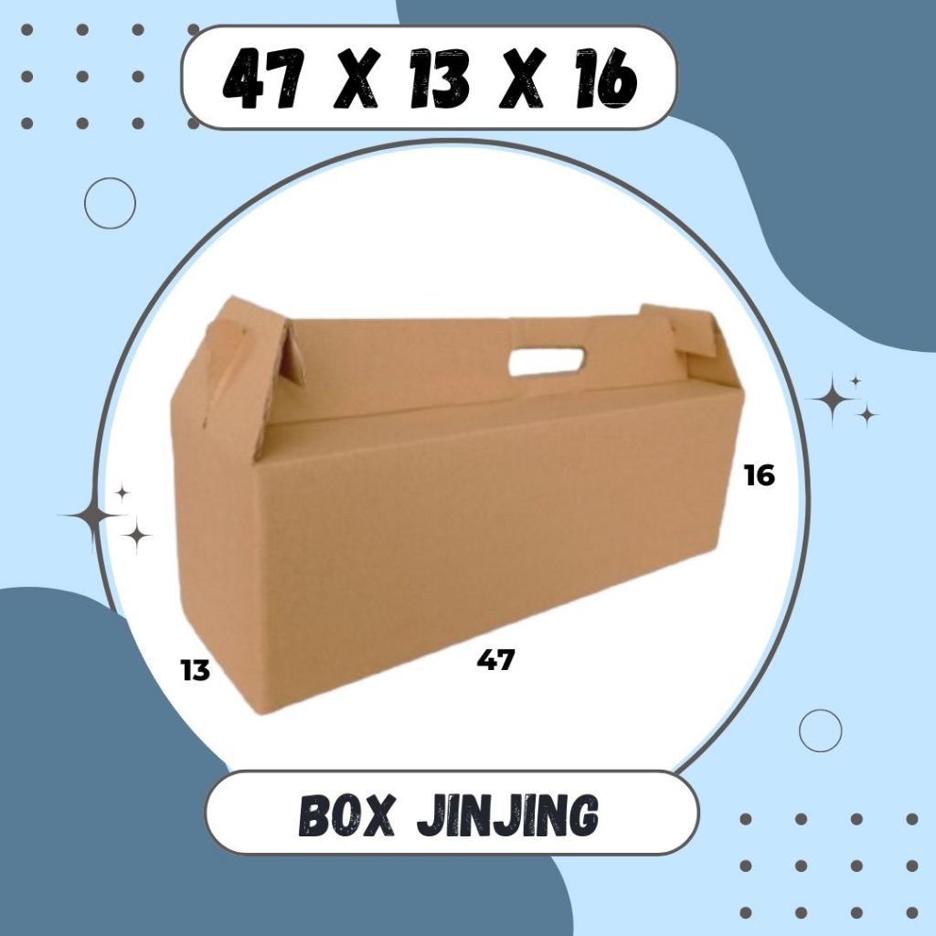

Kardus Jinjing 47x13x16 Gable Box Dus Parcel Packing Buah Hampers Kemasan Idul fitri
