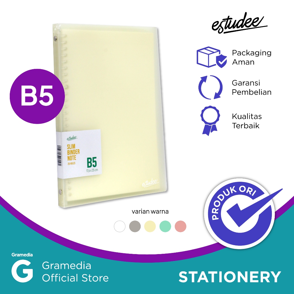 

ESTUDEE SLIM BINDER NOTE B5 IVORY