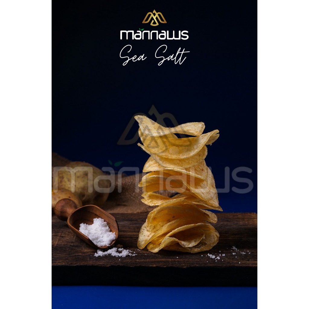 

Mannaws Potato Chips Snack Keripik Kentang - Ukuran Family Pack 300g - Amazing Sea Salt (Rasa Garam Laut)
