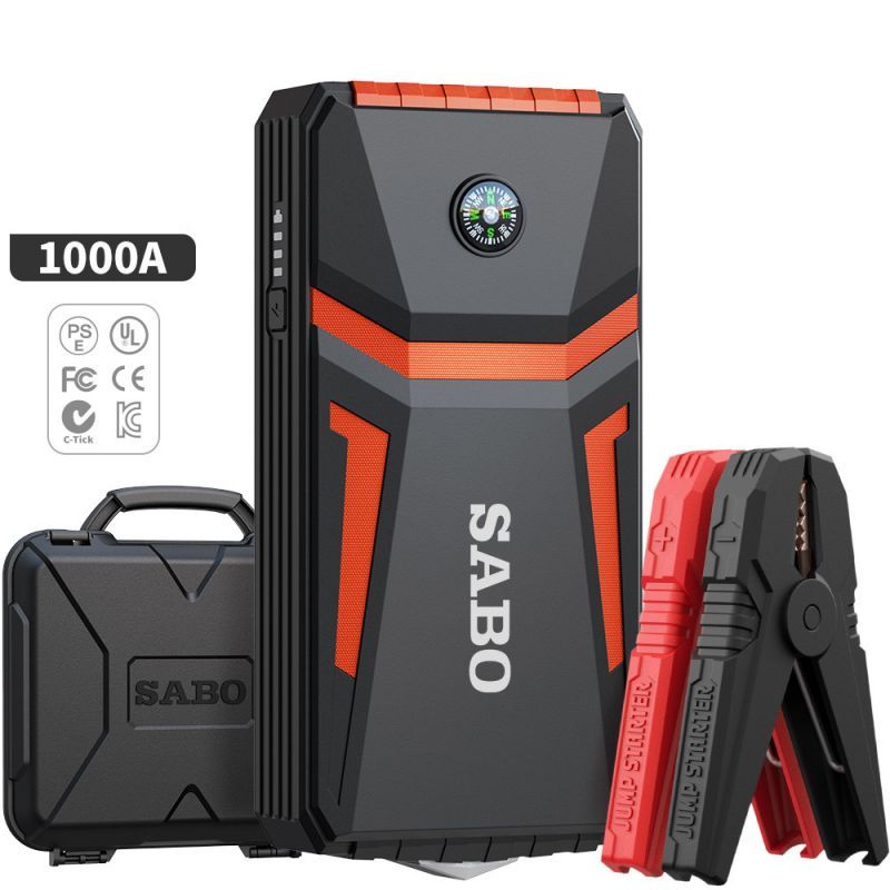 Purvisco - Jumper Aki Mobil Portable 1000mAh Powerbank Aki Mobil Jumper Jump Starter Aki Mobil