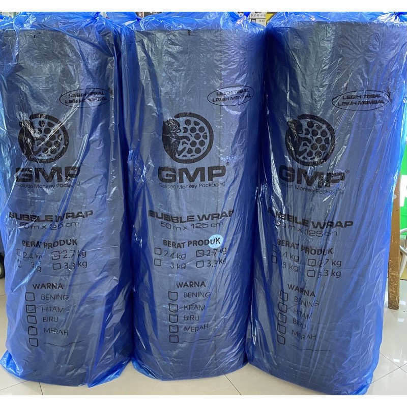 

Bubble Wrap Hitam GMP 125CM X 50M GMP Original lebih tebal dan Membal