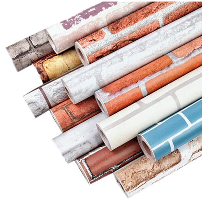 Wallpaper Dinding Ruang Tamu Bata List Putih