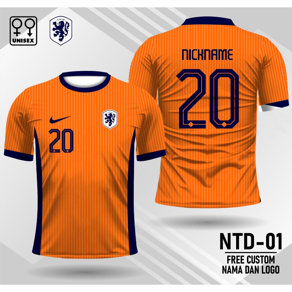 jersey bola timnas belanda away baju olahraga bola timnas belanda free custom nama dan nomor