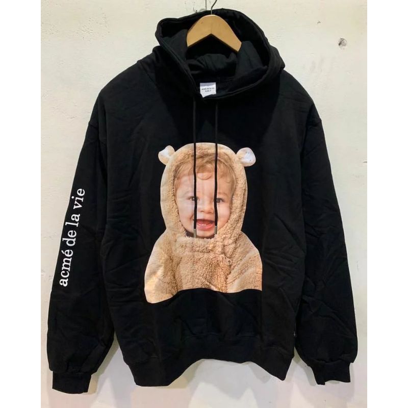 ACME DE LA VIE BABY FACE BEAR DOLL - HOODIE BLACK