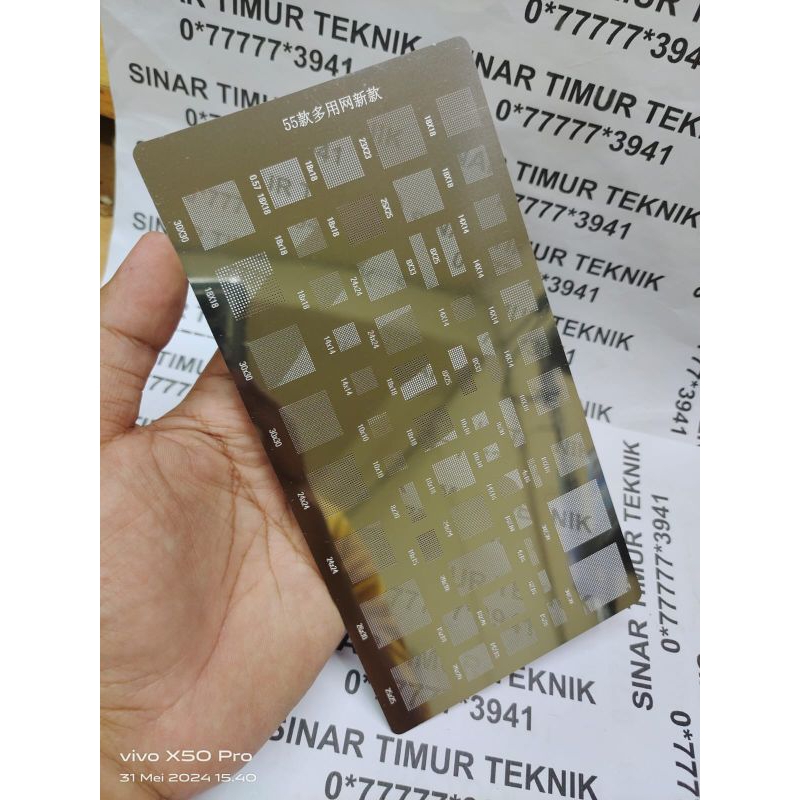plat BGA universal / BGA IC pencetak kaki IC 55 in 1 Android IOS