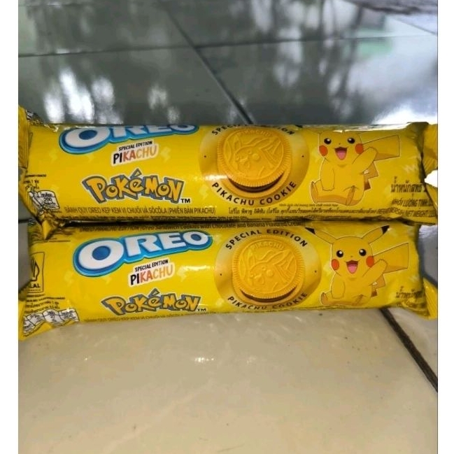 Oreo Pokemon Pikachu Biskuit Chocolate Banana 119.6gr