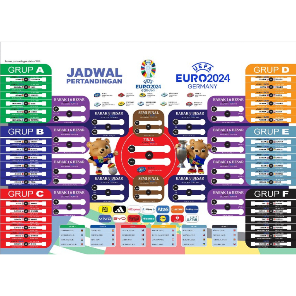 

JADWAL EURO 2024 UKURAN 32x48 CM