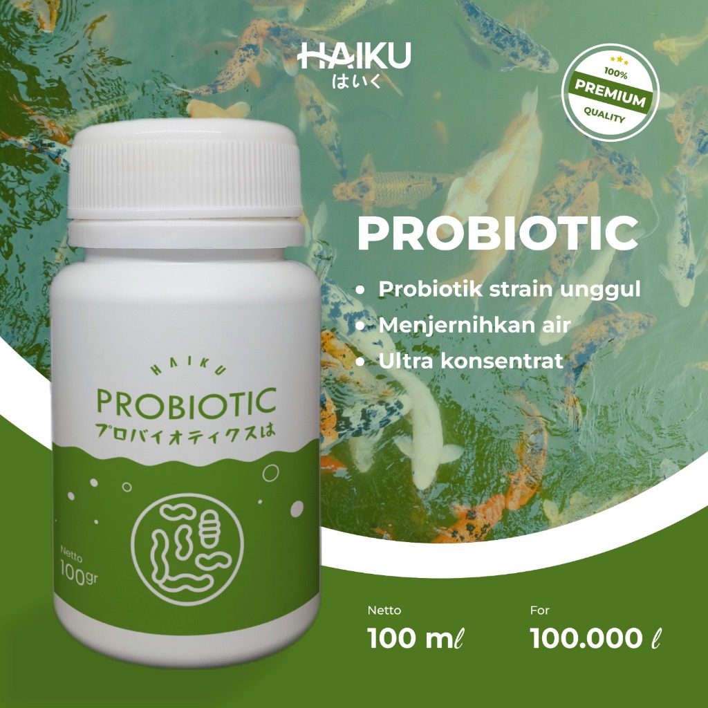 Haiku Probiotic - Bakteri Starter Kolam Koi Ikan Nitrobacter - 75 gram
