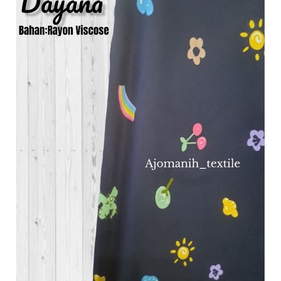 ORIGINAL kain katun rayon motif viscose premium motif dayana