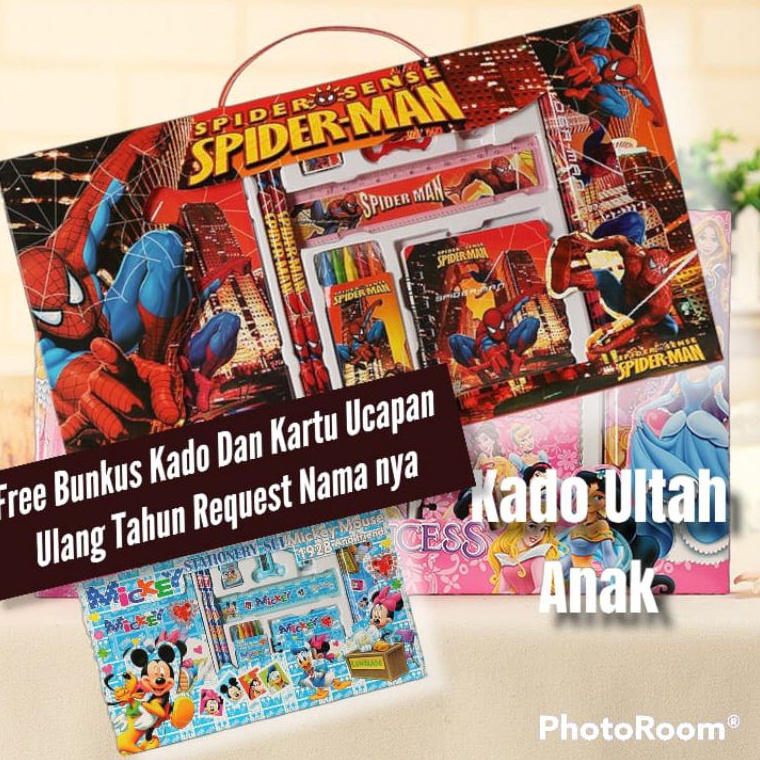 

KODE H74I Kado Ulang Tahun Anak Satu Set Alat Tulis Anak Laki Laki Dan Perempuan Berkarakter Free Packing Aman
