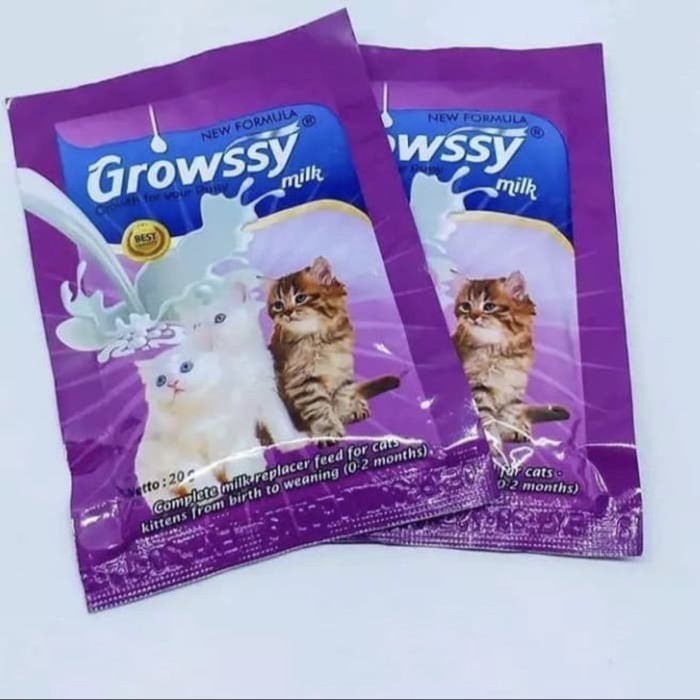 Susu bayi Kucing Growsy Susu Kitten musang GROWSSY Baby cat milk SACHET SASET ECER 35Gram