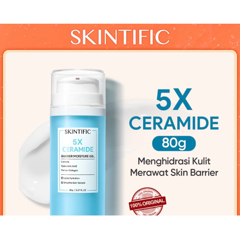 SKINTIFIC 80g Moisturizer Mel / Krim Wajah / Moisturizer Mencerahkan / Cream siang malam / Moisturiz