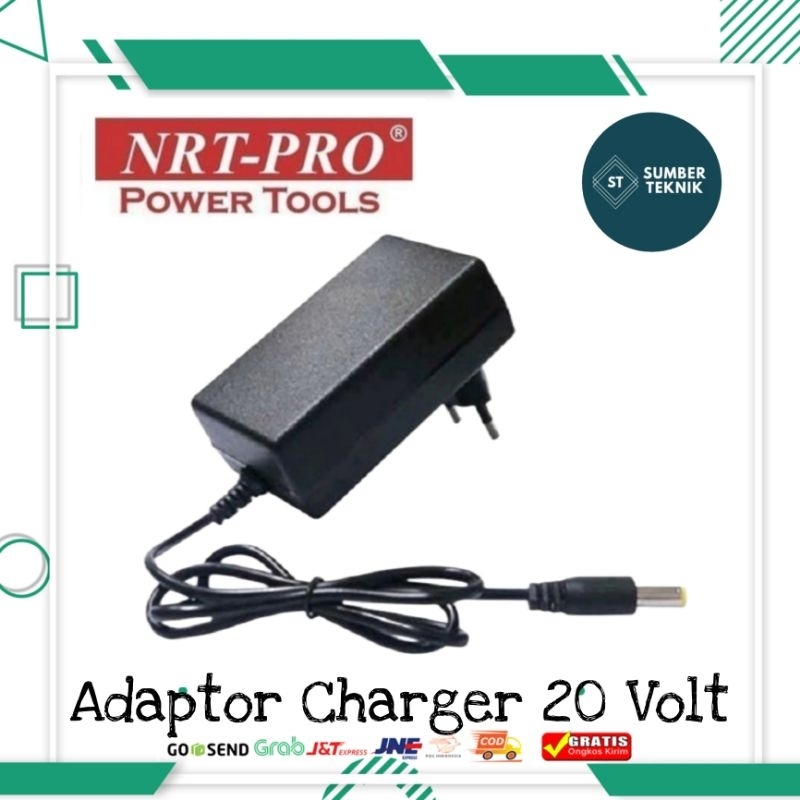 NRT PRO Adaptor Charger Cas Bor Baterai Cordless 20 Volt DC 340 343