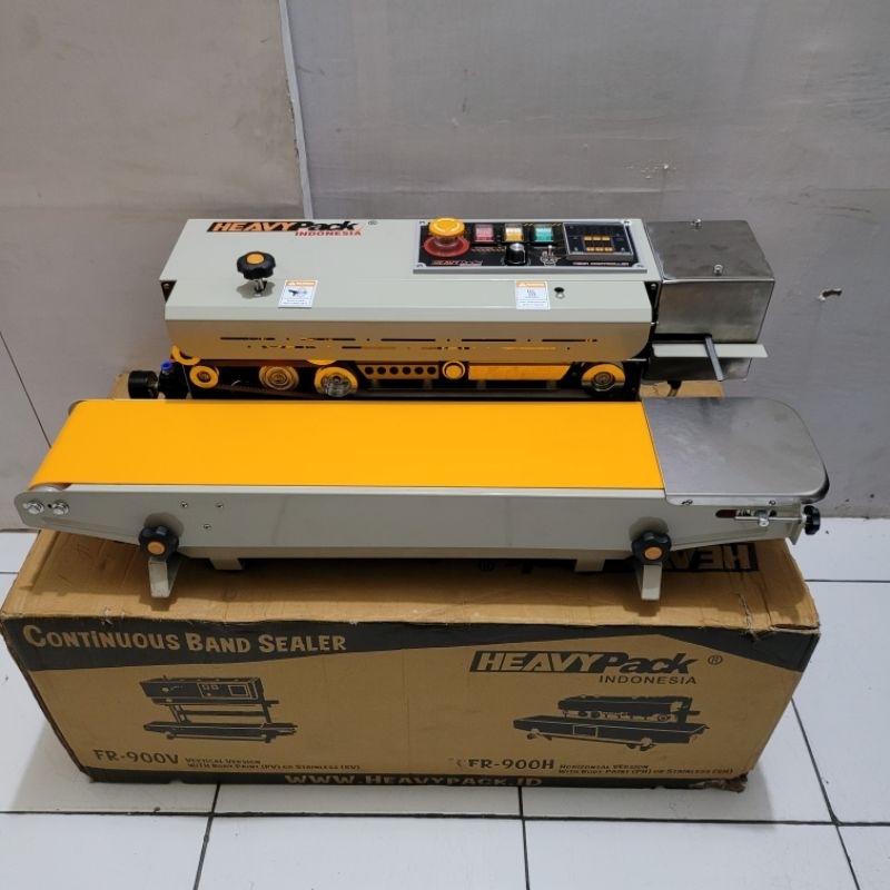 Mesin Continuous Band Sealer Segel Plastik Isi Angin & Nitrogen