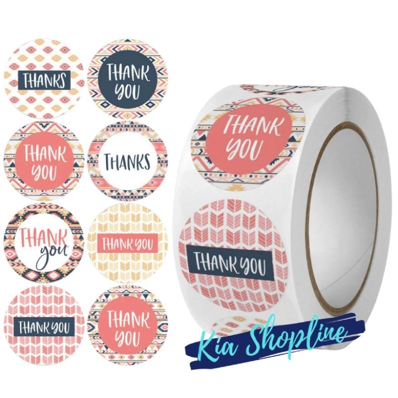 

Stiker Thankyou /Stiker Label 1 roll 500 pcs