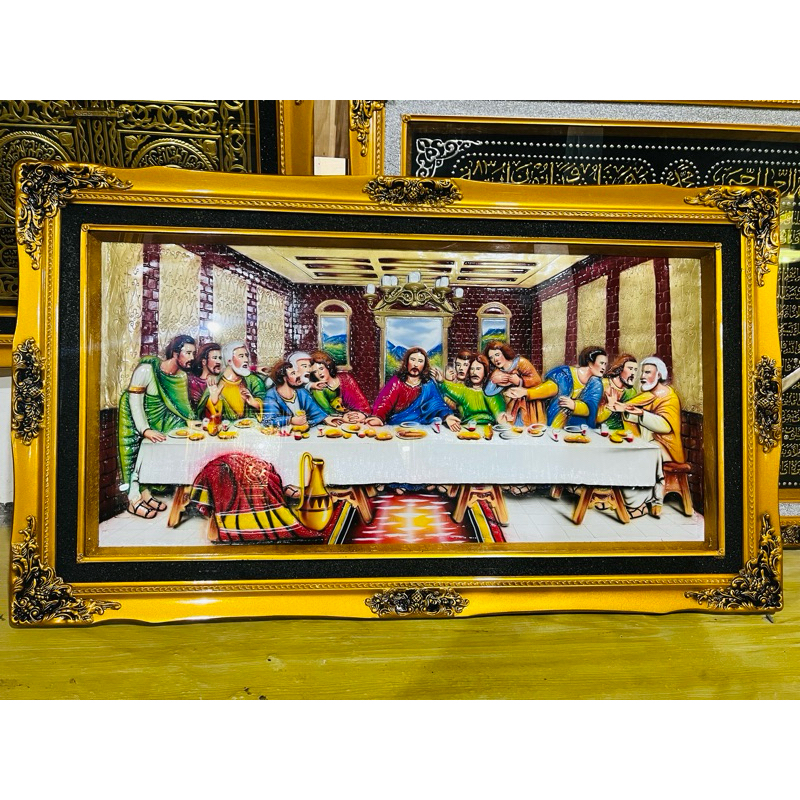 HIASAN DINDING PERJAMUAN KUDUS / HIASAN DINDING PERJAMUAN SUCI LUKISAN YESUS PERJAMUAN KUDUS UKURAN 