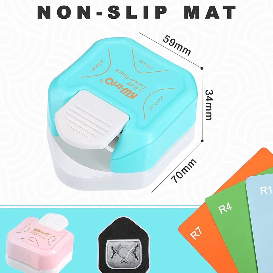 

3 in 1 Round Corner R4 R7 R1 Pemotong Kes Sudut Corner Rounder Punch Paper Corner Cutter
