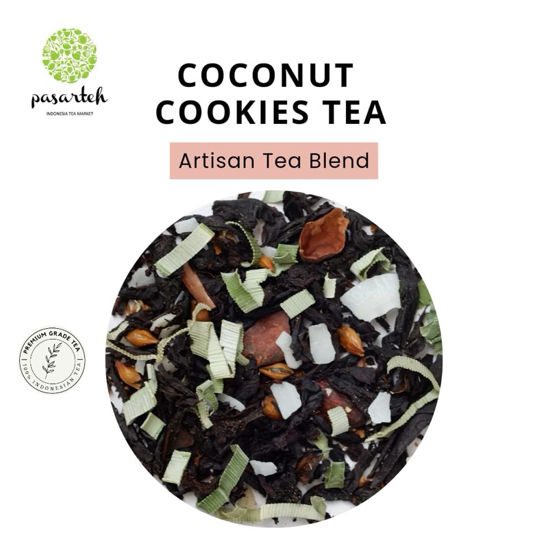 

[ pasarteh Sample Pack ] Coconut Cookies Tea - 5 gram I Tea Blend I Black Tea I Teh Hitam I Teh Indonesia