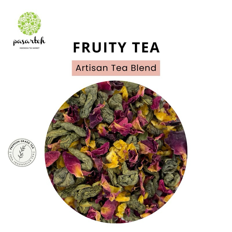 

[ pasarteh ] Fruity Tea I Tea Blend I Green Tea Pineapple Rose Petal I Teh Hijau Nanas Bunga Mawar