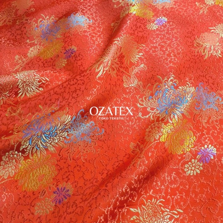 TEBUS MURAH Kain Congsam Ceongsam Chongsam Cheongsam Motif BAKUNG WARNAWARNI MERAH