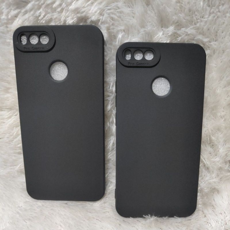 Softcase Casing Xiaomi Mi 5X/Mi A1 Case Silikon Black Macaron Pro Camera+pelindung Camera Bahan ful 